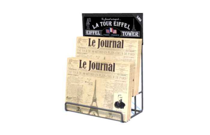 Présentoir de comptoir : Journal Au temps de la tour Eiffel.